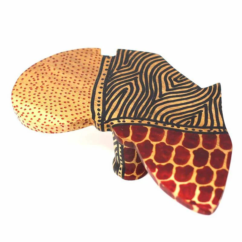 African Big Five Wooden Animal Set – Lion, Elephant, Rhino, Leopard, Zebra + Giraffe
