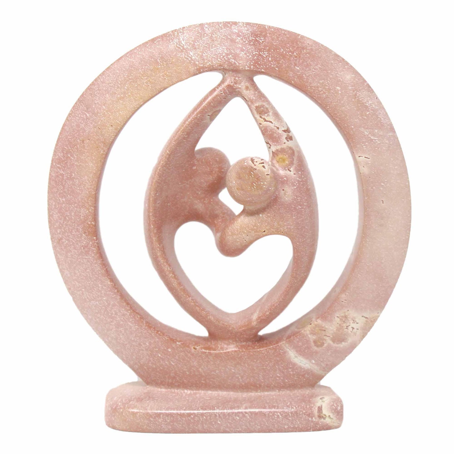 Handcrafted Soapstone Lover's Embrace Sculpture: African Art Gift