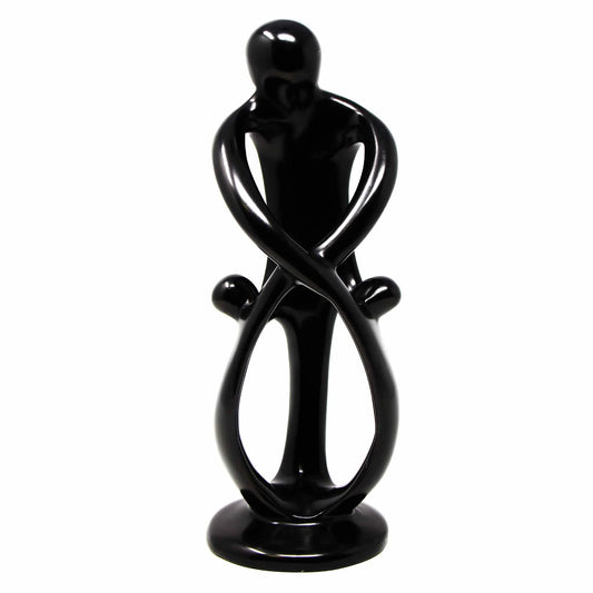 Soapstone Family Sculptures - 8-inch - Black Finish