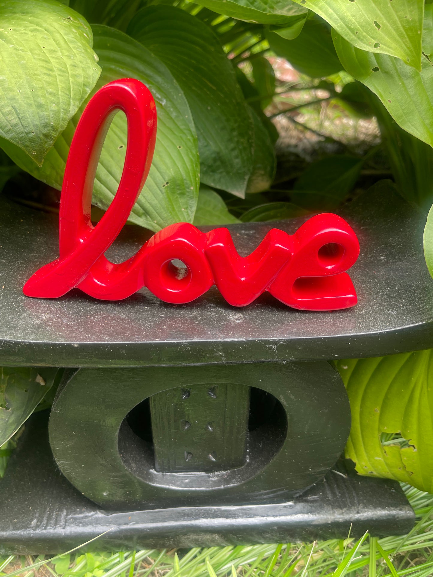 Love Kisii Soapstone – Cursive Love Sign, Stone Script Word, Shelf or Table Decor, Handmade Valentine or Wedding Gift
