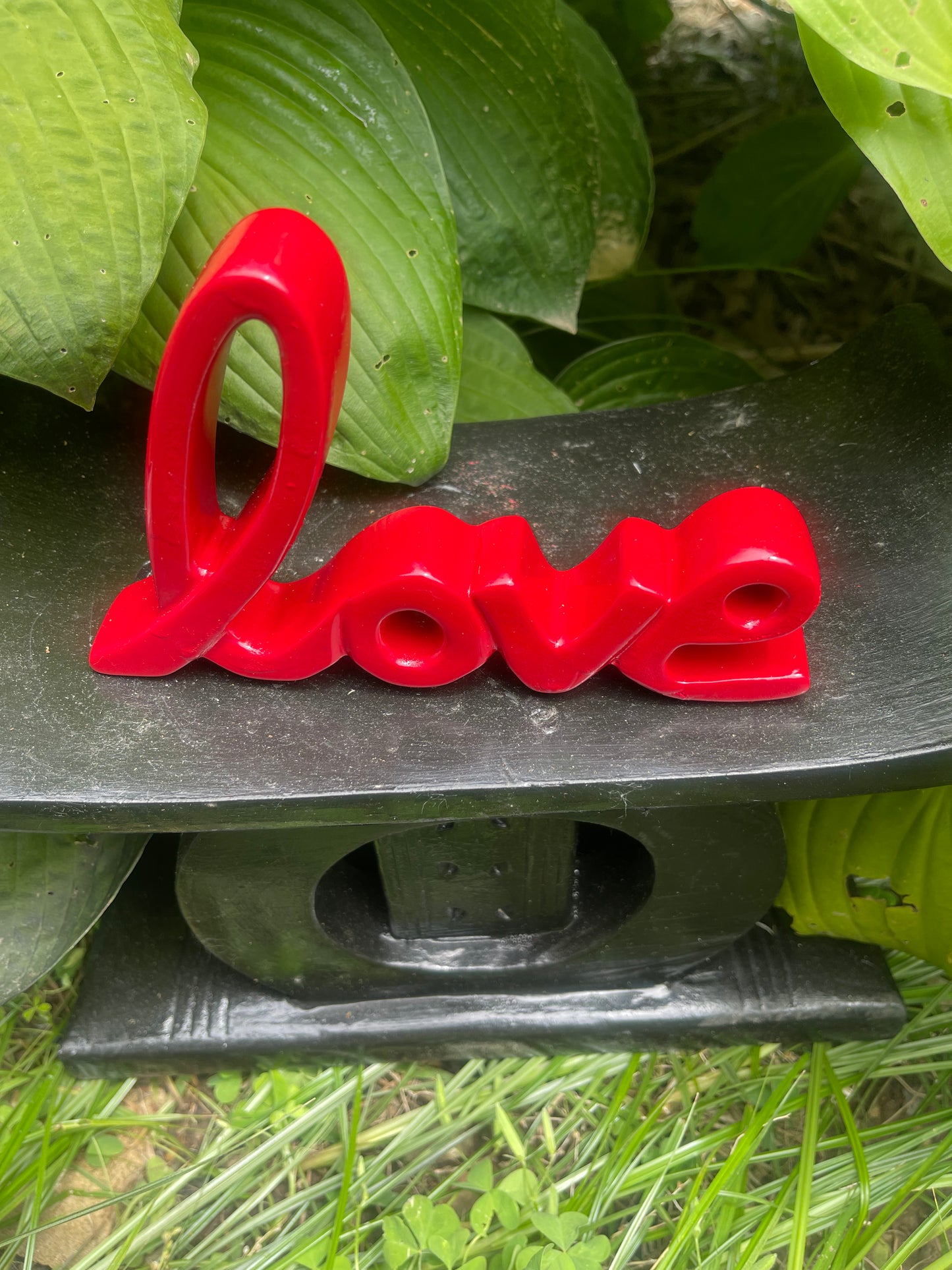 Love Kisii Soapstone – Cursive Love Sign, Stone Script Word, Shelf or Table Decor, Handmade Valentine or Wedding Gift