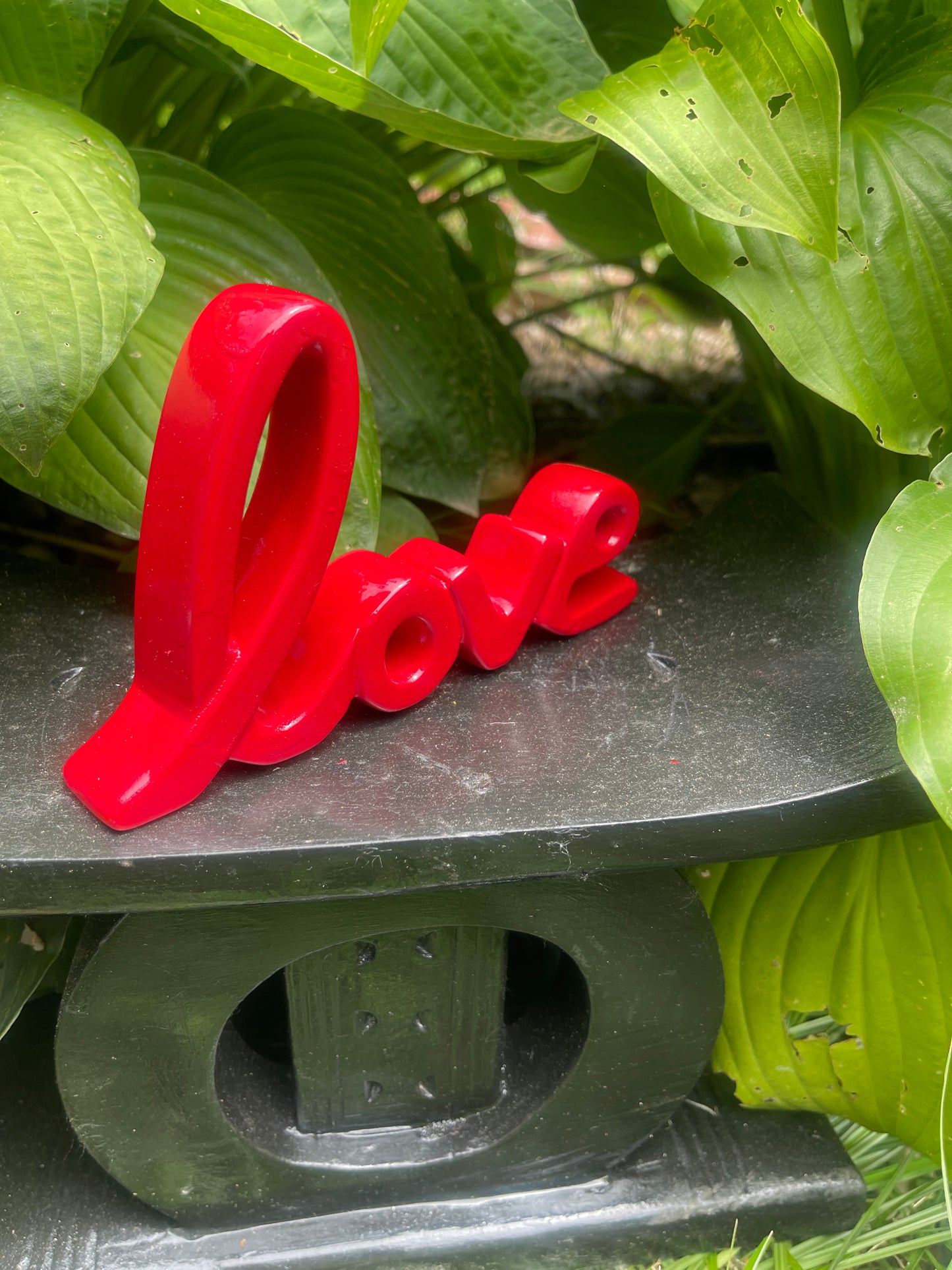 Love Kisii Soapstone – Cursive Love Sign, Stone Script Word, Shelf or Table Decor, Handmade Valentine or Wedding Gift