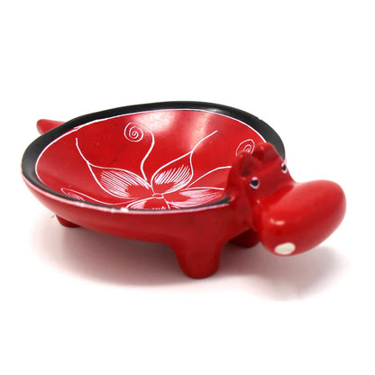 Soapstone Hippo Bowl - 5-inch