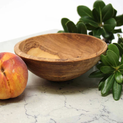 6-Inch Hand-Carved Olive Wood Bowl – Artisan Made in Kenya