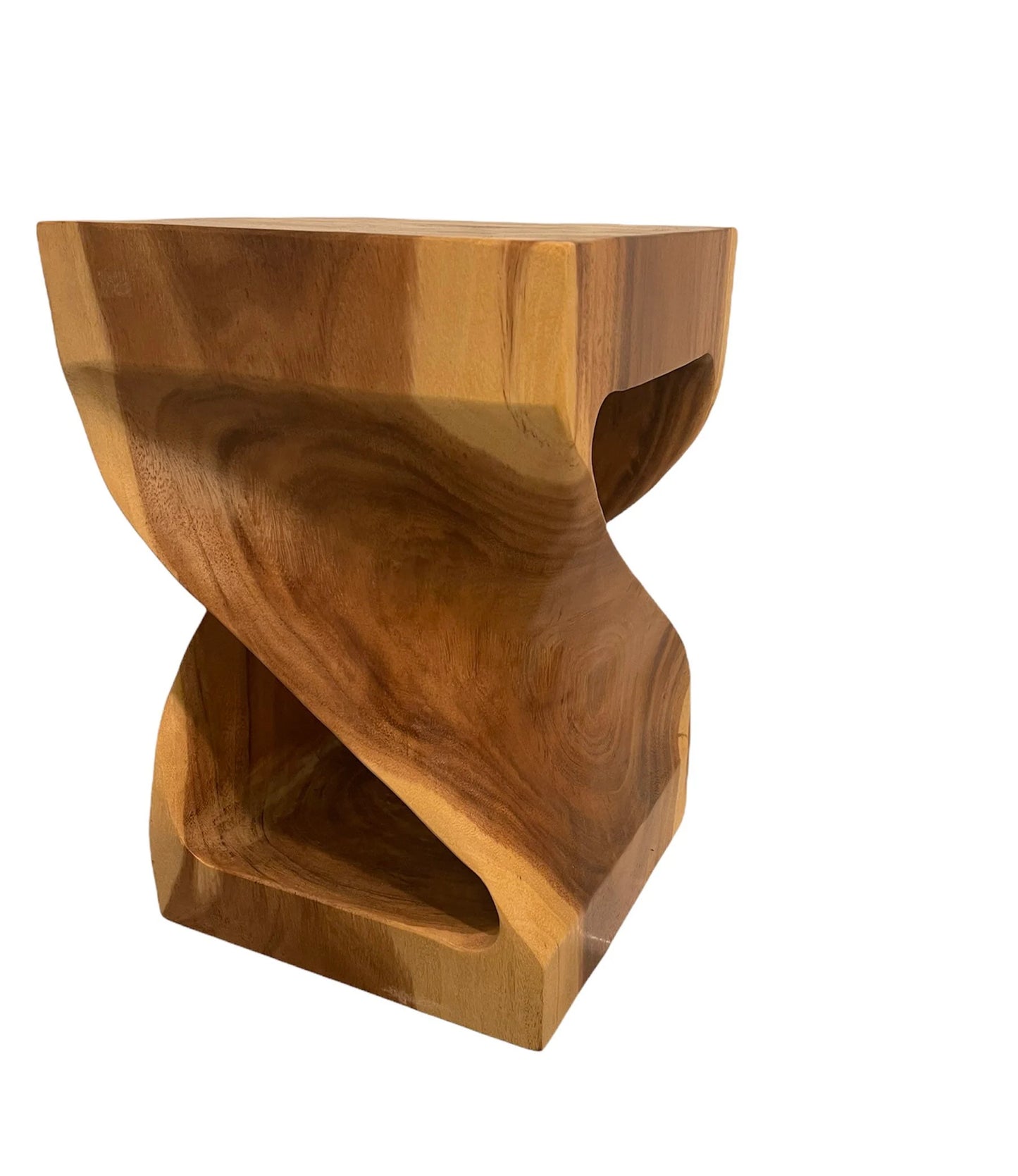 Twisted Suarwood Monkeypod Accent Stool