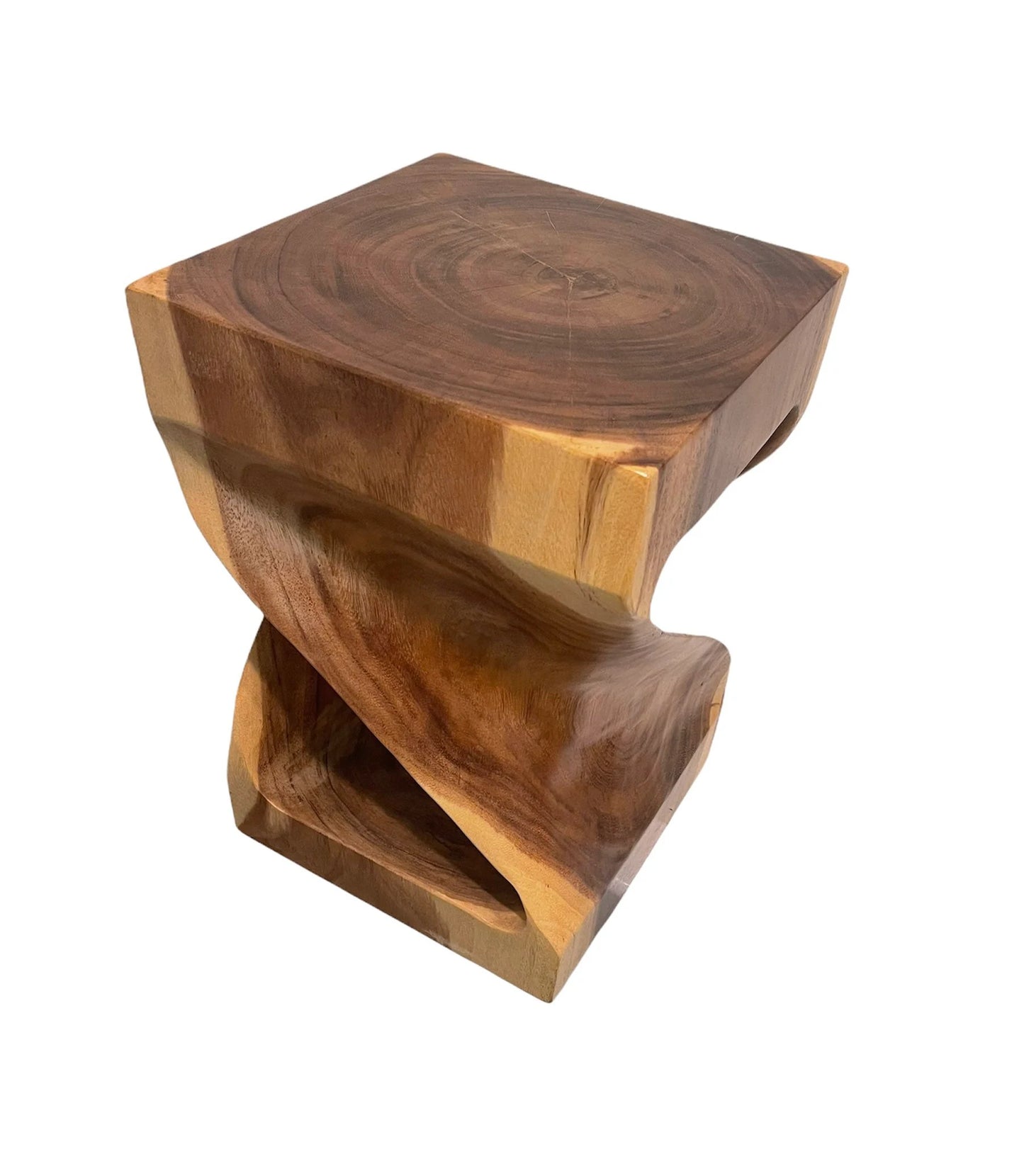 Twisted Suarwood Monkeypod Accent Stool