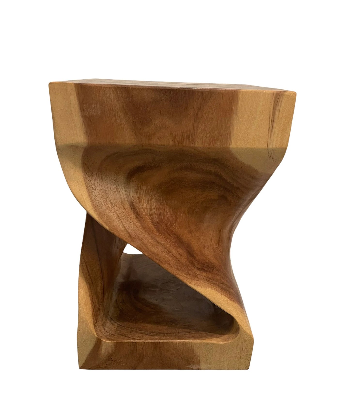 Twisted Suarwood Monkeypod Accent Stool