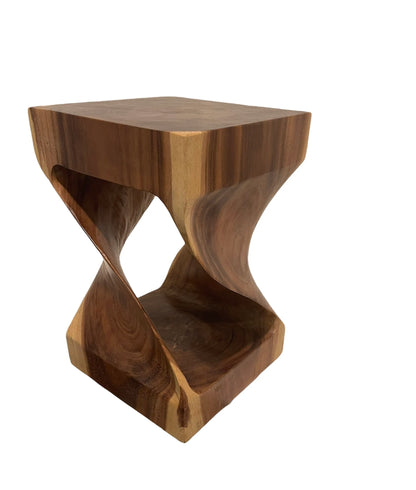 Twisted Suarwood Monkeypod Accent Stool