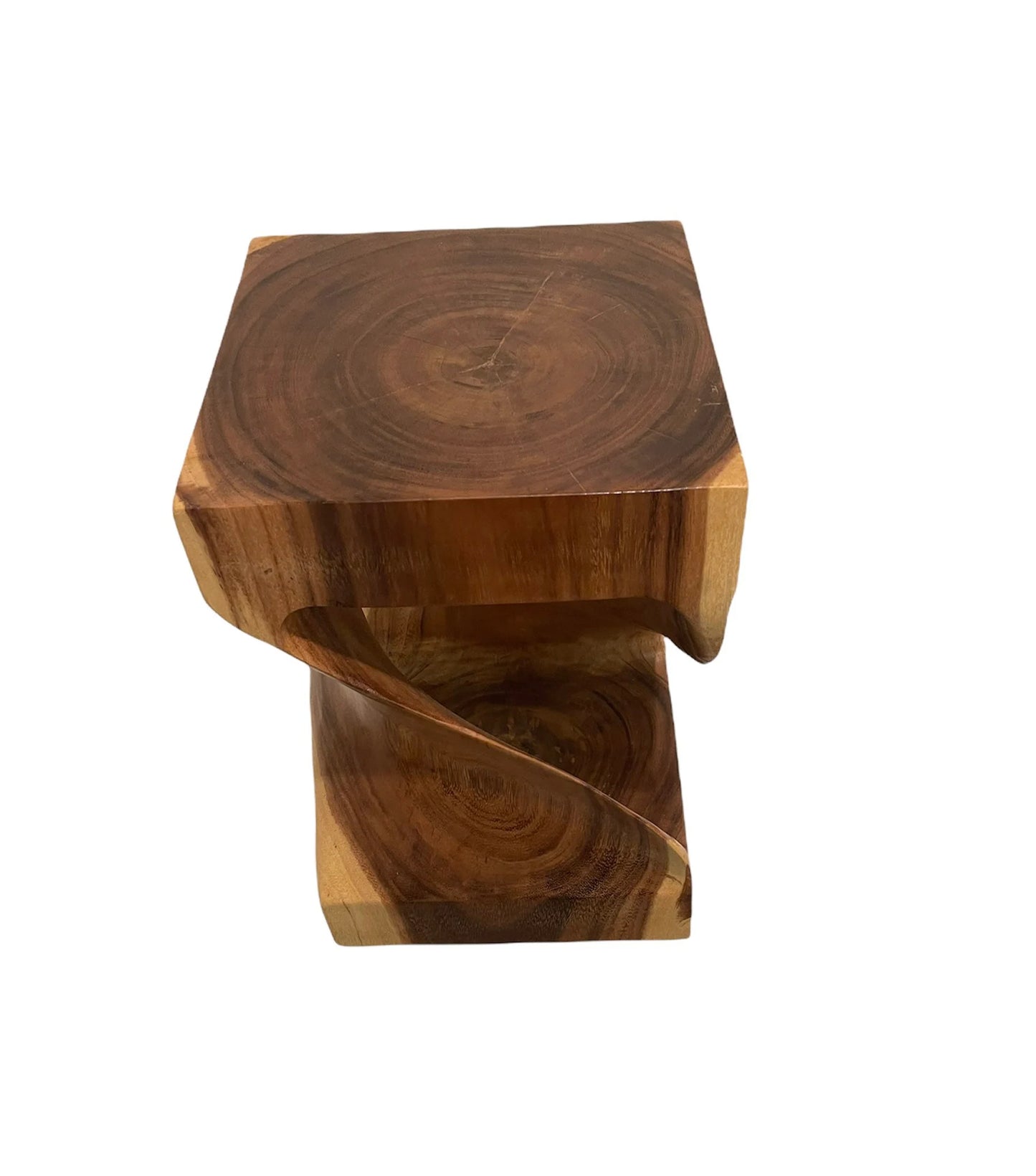 Twisted Suarwood Monkeypod Accent Stool