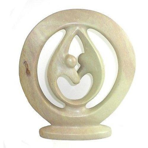 Handcrafted Soapstone Lover's Embrace Sculpture: African Art Gift