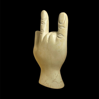 Handmade Soapstone "I Love You" Hand Gesture Sculpture