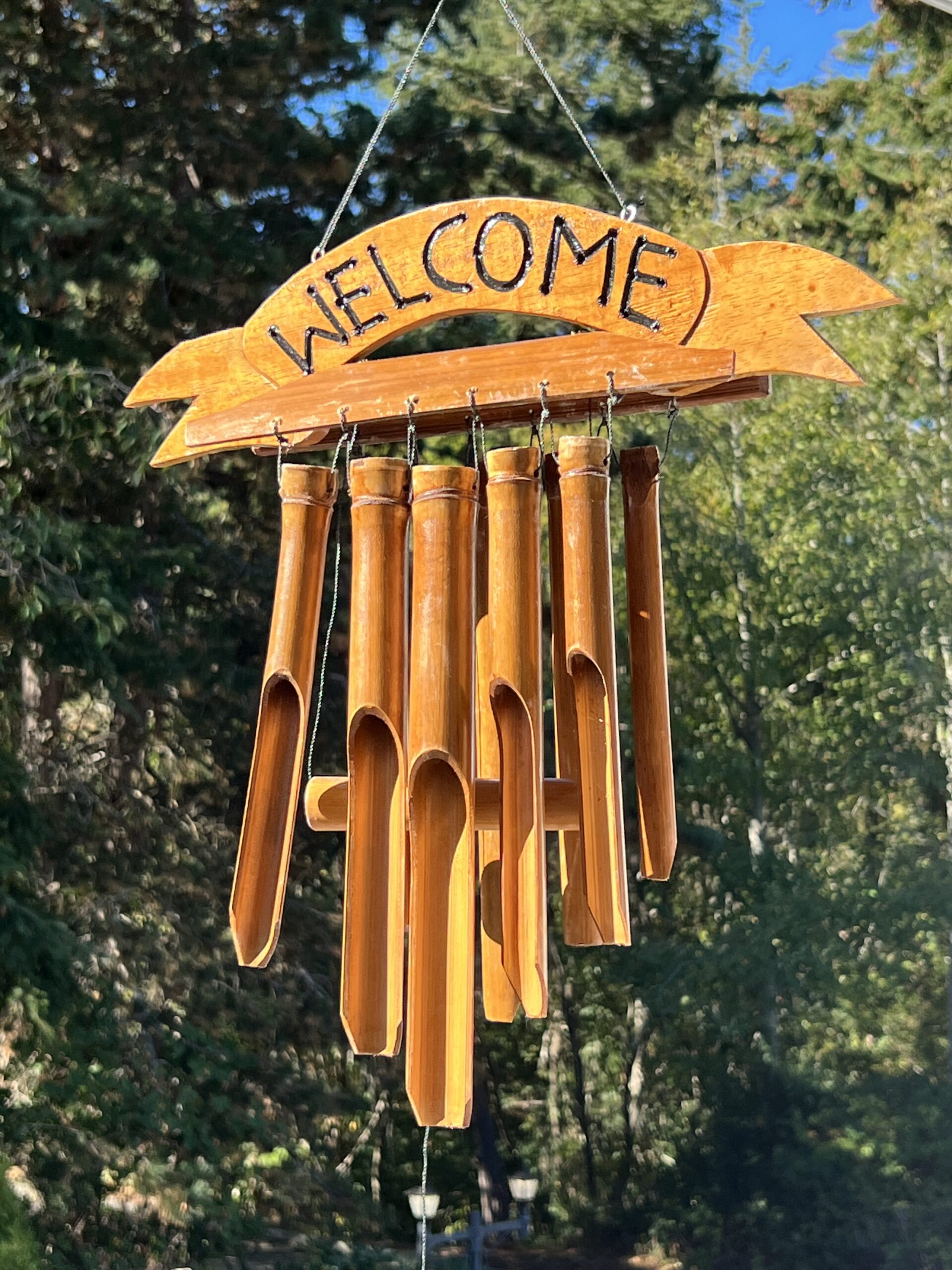 Welcome sign Bamboo WindChime